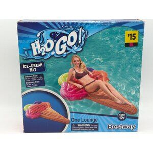 H2O Go! Ice Cream Mat Inflatable Pool Float For Ages 12+ By Bestway